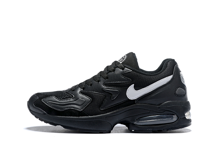 Nike Air Max 2 All Black Grey Swoosh Shoes - Click Image to Close